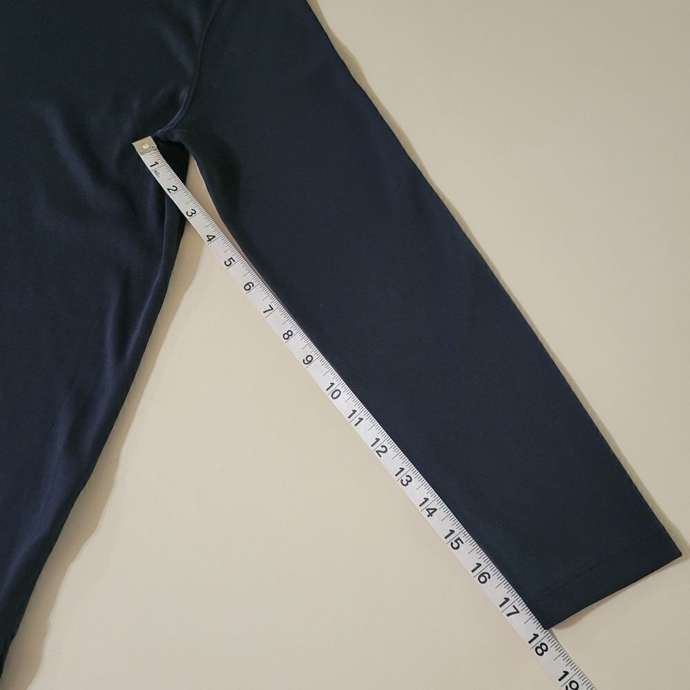 Lands' End Women's Black Cotton Long Sleeve Turtleneck Top - Picture 8 of 15